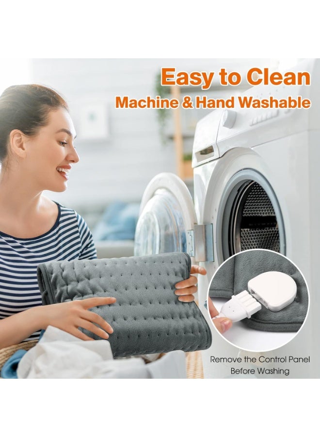 حزام تدفئة كهربائي بطول إضافي (1.26 متر × 30 سم) - 6 مستويات حرارة و4 خيارات للمؤقت - مزود بشريط فيلكرو للتثبيت حول الجسم - يدعم العلاج بالحرارة الرطبة - Image 5